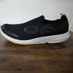 OOFOS sneakers shoes Black White mens 12.5